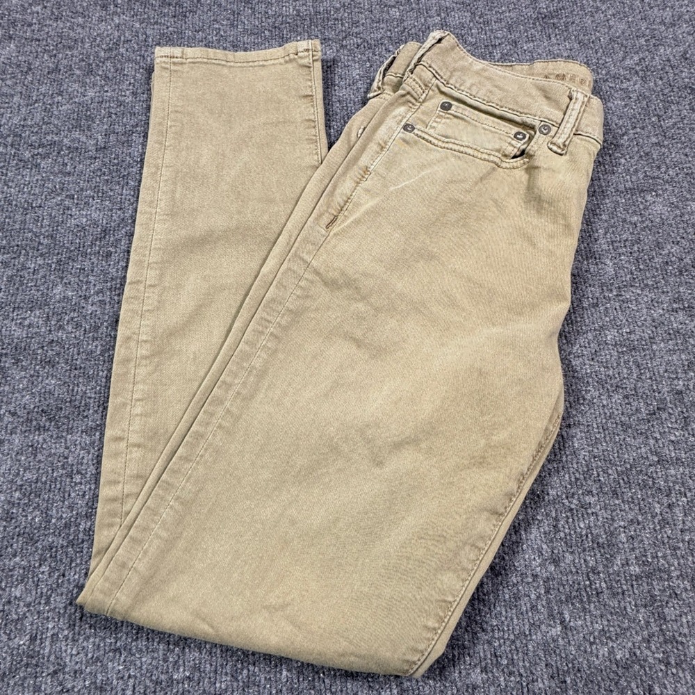 American Eagle Flex Slim Khaki Pants Mens 28x30 Tan Chino Trousers
